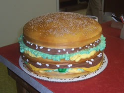 birthday cake for the hamburger lover
