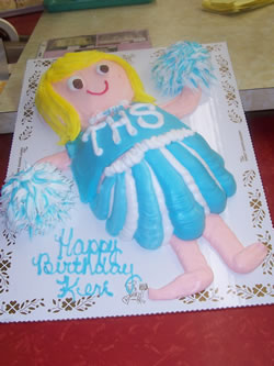 cheerleader birthday cake